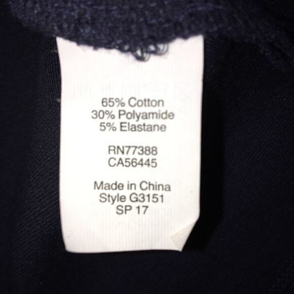 J Crew Factory Navy Lace Up Short Sleeve Tee M - Picture 4 of 4